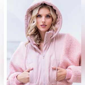 Taelynn Pink Sherpa Jacket